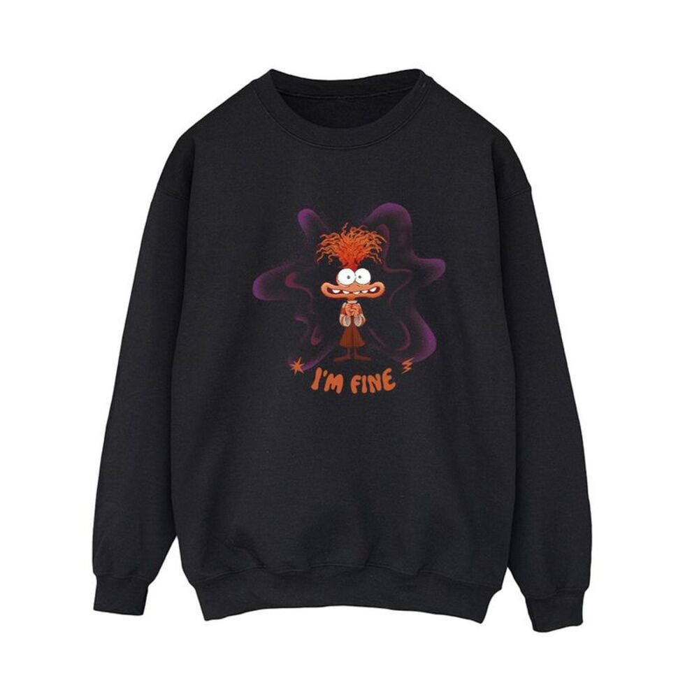 Inside Out 2 Womens/Ladies I�'m Fine Sweatshirt / Black